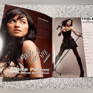 Maite Perroni Autograph NYX Cosmetics The Book RBD REBELDE Make Up Los Angeles